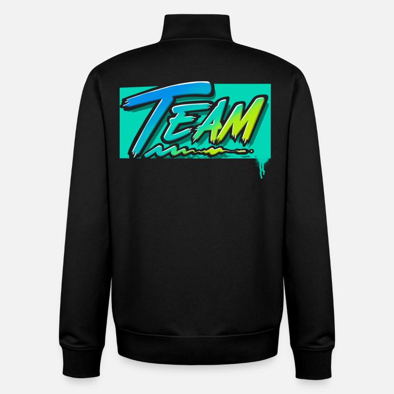 Team - Unisex Organic Zip Sweatshirt by Stanley/Stella - black