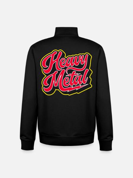 Heavy Metal Bold 3D Script - Sweat zippé unisexe en coton bio Stanley/Stella - noir