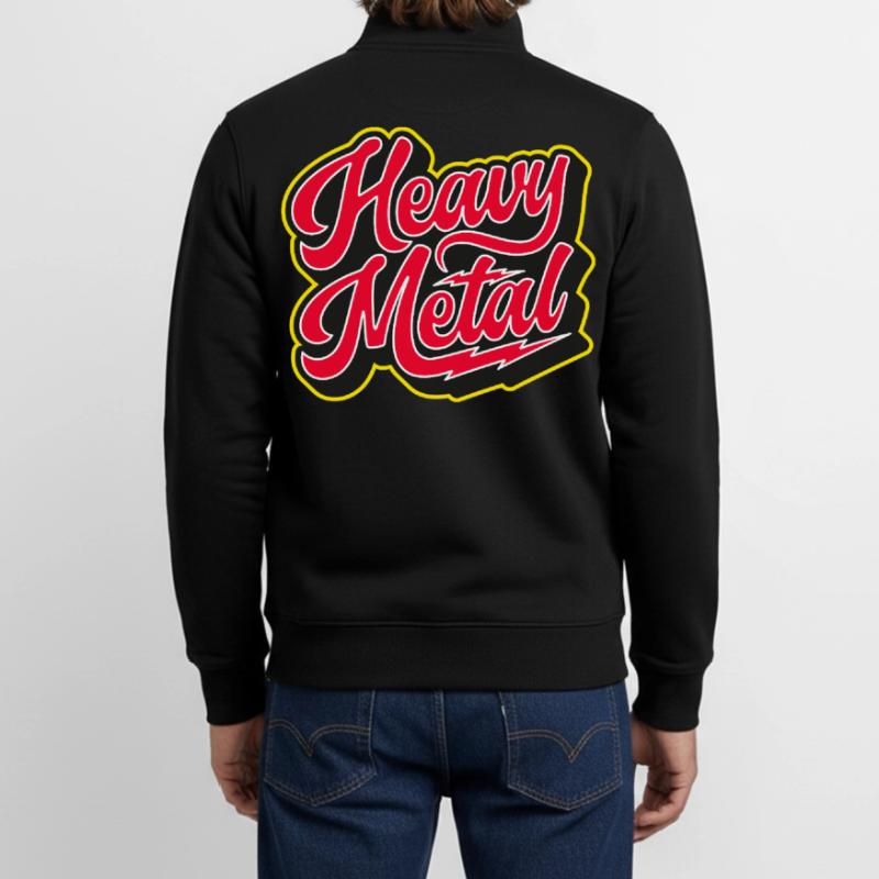 Heavy Metal Bold 3D Script Sweat zippé unisexe en coton bio Stanley/Stella