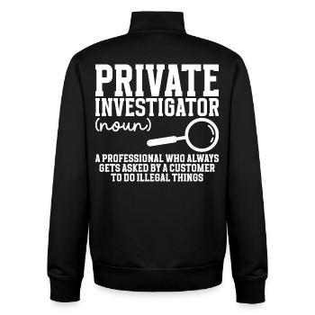 Detective Costume Observation Private Investigator - Unisex Organic Zip Sweatshirt by Stanley/Stella - black - Back - AI Model Male 185 light (185cm)