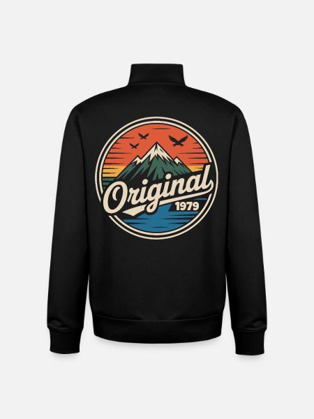 Originales Retro-Jubiläum von 1979 - Unisex Organic Zip Sweatshirt von Stanley/Stella - Schwarz