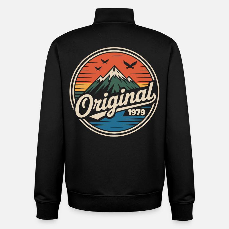 Originales Retro-Jubiläum von 1979 - Unisex Organic Zip Sweatshirt von Stanley/Stella - Schwarz