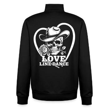 Schädel Liebe Line Dance - Unisex Organic Zip Sweatshirt von Stanley/Stella - Schwarz - Hinten - AI Model Male 185 light (185cm)