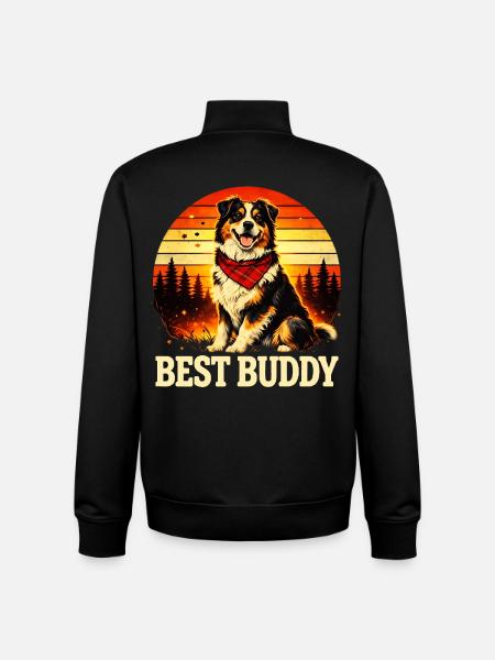 Australian Shepherd - Unisex Organic Zip Sweatshirt by Stanley/Stella - black