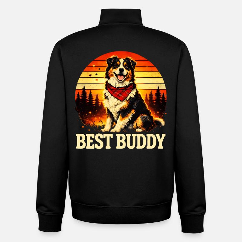 Australian Shepherd - Unisex Organic Zip Sweatshirt von Stanley/Stella - Schwarz