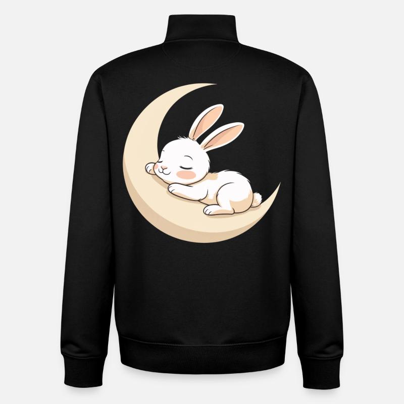 Mondhäschen Traum - Unisex Organic Zip Sweatshirt von Stanley/Stella - Schwarz