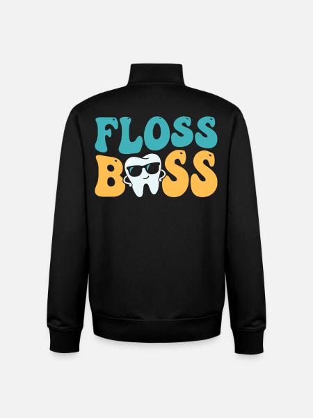 Assistant dentaire dentaire Floss - Sweat zippé unisexe en coton bio Stanley/Stella - noir