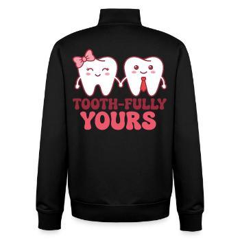 Paar zahnmedizinische Assistentin Zahnarzt - Unisex Organic Zip Sweatshirt von Stanley/Stella - Schwarz - Hinten - AI Model Male 185 light (185cm)
