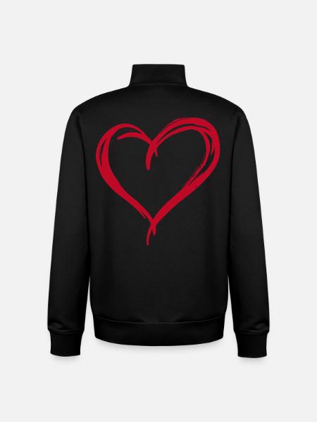 Heart - Unisex Organic Zip Sweatshirt by Stanley/Stella - black