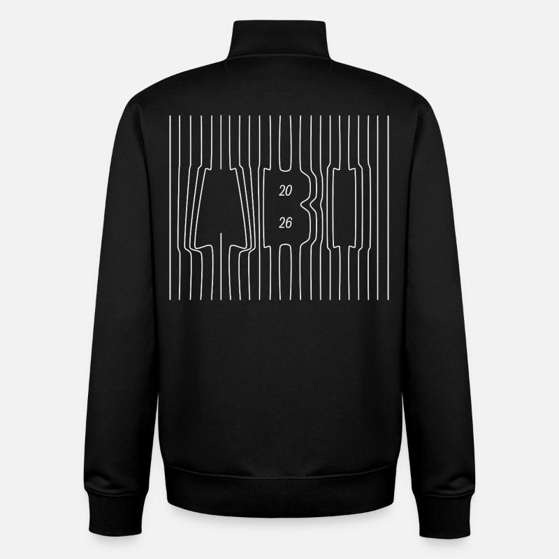 Lifelines | Abi 2026 - Abitur - Don - Sweat zippé unisexe en coton bio Stanley/Stella - noir