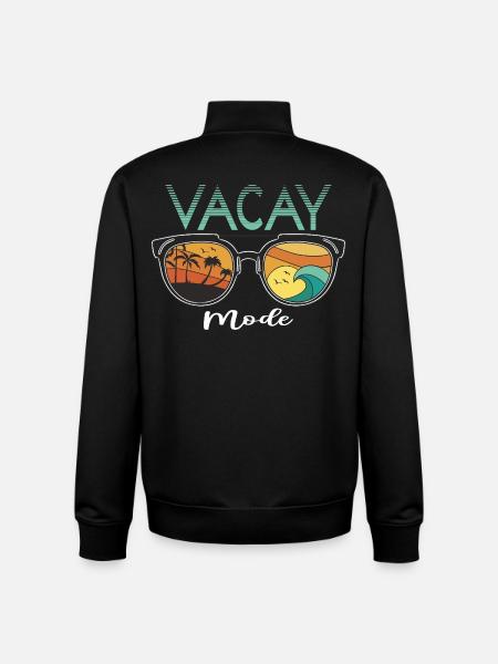 Fun holiday & surfer design - Unisex Organic Zip Sweatshirt by Stanley/Stella - black