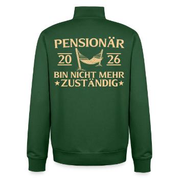 Pensionär 2026 Abschiedsgeschenk Beamter - Unisex Organic Zip Sweatshirt von Stanley/Stella - Flaschengrün - Hinten - AI Model Male 185 dark (185cm)
