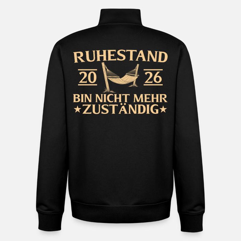 Retraite 2026 Pension d’Adieu - Sweat zippé unisexe en coton bio Stanley/Stella - noir