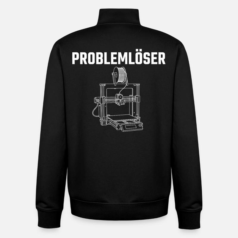 Problemlöser 3D-Drucker – Maker Statement Design - Unisex Organic Zip Sweatshirt von Stanley/Stella - Schwarz