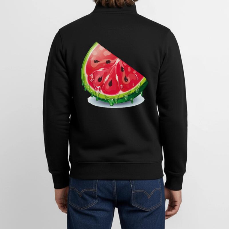Tranche de pastèque Sweat zippé unisexe en coton bio Stanley/Stella