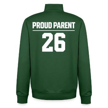 Proud Parent 2026 Parents Pride - Unisex Organic Zip Sweatshirt by Stanley/Stella - bottle green - Back - AI Model Male 185 dark (185cm)