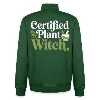 Spécialiste clinique en botanique spécialisé en vêtements - Sweat zippé unisexe en coton bio Stanley/Stella - vert bouteille - Dos - AI Model Male 185 dark (185cm)