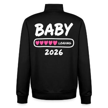 Baby Loading 2026 Parents enceintes - Sweat zippé unisexe en coton bio Stanley/Stella - noir - Dos - AI Model Male 185 light (185cm)