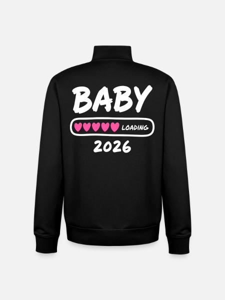 Baby Loading 2026 Pregnancy Parents - Unisex Organic Zip Sweatshirt by Stanley/Stella - black