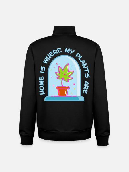 Home is where my plants are - Unisex Organic Zip Sweatshirt by Stanley/Stella - black