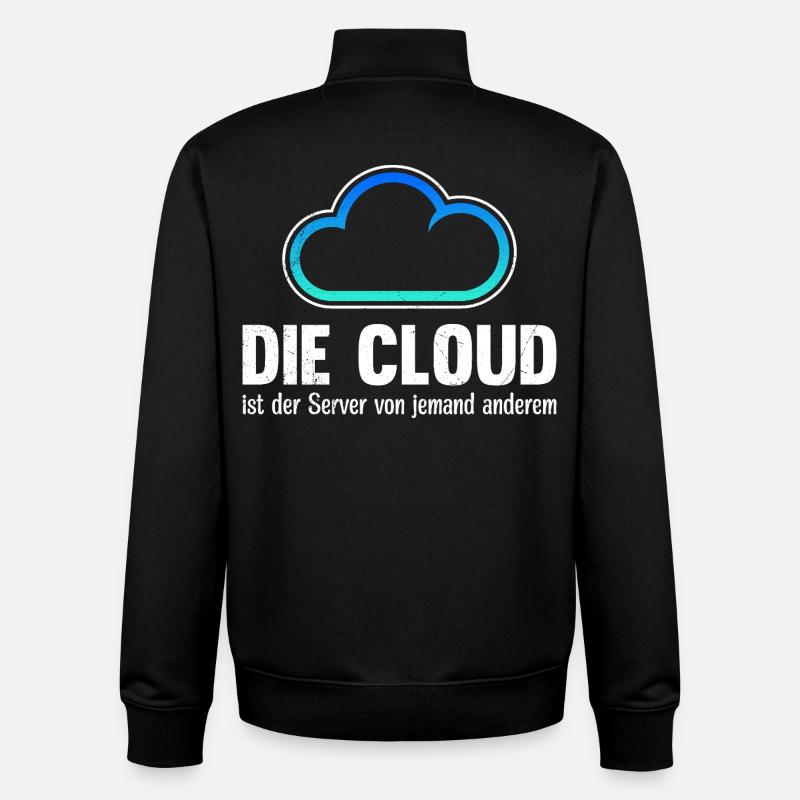 Coder DIE CLOUD IST DER SERVER VON JEMANDE ANDREN - Unisex Organic Zip Sweatshirt von Stanley/Stella - Schwarz