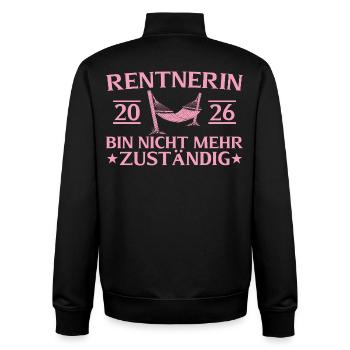 Pensioner 2026 Retirement Farewell Colleague - Unisex Organic Zip Sweatshirt by Stanley/Stella - black - Back - AI Model Male 185 light (185cm)