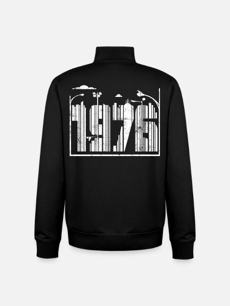 Millésime 1976 - Sweat zippé unisexe en coton bio Stanley/Stella - noir