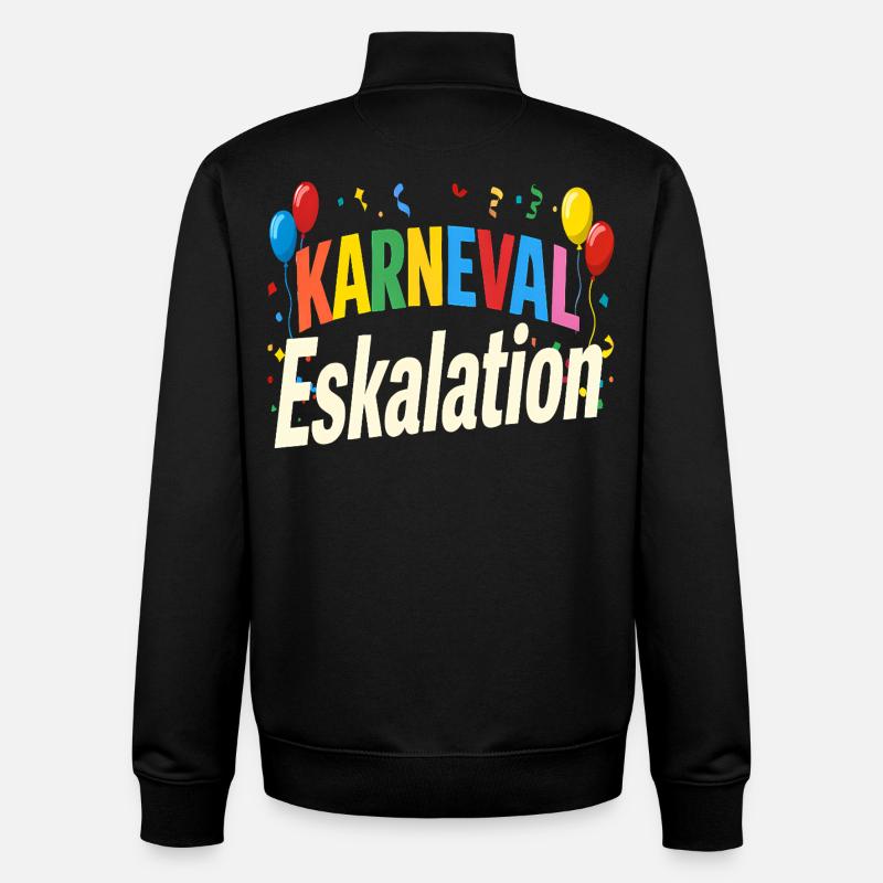 Escalade du carnaval - Sweat zippé unisexe en coton bio Stanley/Stella - noir