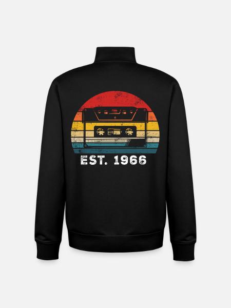 Millésime 1966 - Sweat zippé unisexe en coton bio Stanley/Stella - noir