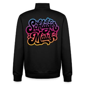 Schlager Maus - Schlagermaus - Schlagermusik - Unisex Organic Zip Sweatshirt von Stanley/Stella - Schwarz - Hinten - AI Model Male 185 light (185cm)