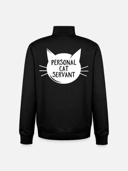 Personal Cat Servant - Unisex Organic Zip Sweatshirt by Stanley/Stella - black