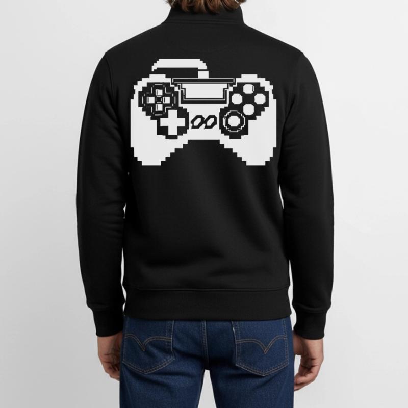 Game Controller Pixel Grafik Unisex Organic Zip Sweatshirt von Stanley/Stella