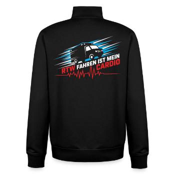 RTW Ambulance Ambulance Rescue Service Paramedic - Unisex Organic Zip Sweatshirt by Stanley/Stella - black - Back - AI Model Male 185 light (185cm)