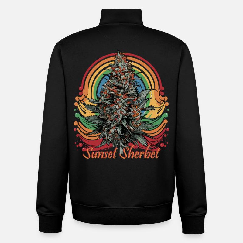 Sherbet du coucher du soleil - Sweat zippé unisexe en coton bio Stanley/Stella - noir