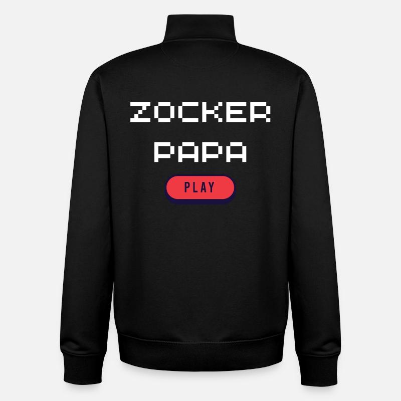 Zocker Papa - Unisex Organic Zip Sweatshirt von Stanley/Stella - Schwarz