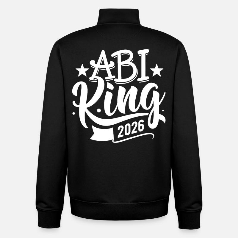 Abi King 2026 - Abitur - Spruch - Unisex Organic Zip Sweatshirt von Stanley/Stella - Schwarz
