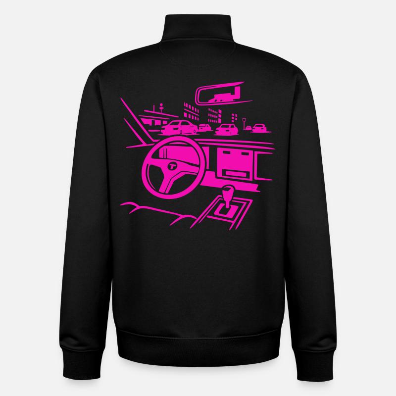 Neon Car Cockpit - Unisex Organic Zip Sweatshirt by Stanley/Stella - black