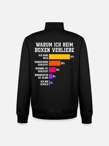 Why I lose in boxing Boxing - Unisex Organic Zip Sweatshirt by Stanley/Stella - black