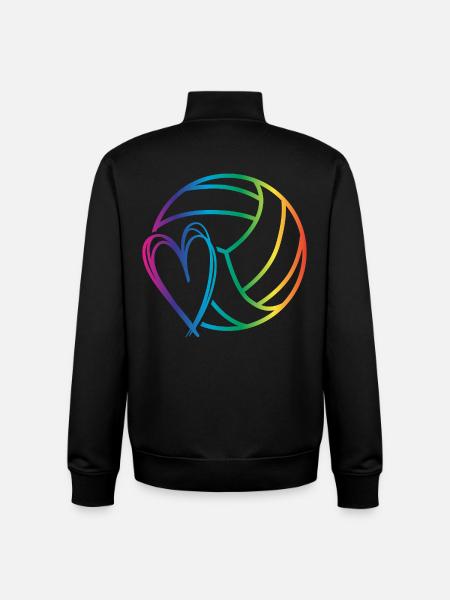 Volleyball Love - Unisex Organic Zip Sweatshirt by Stanley/Stella - black