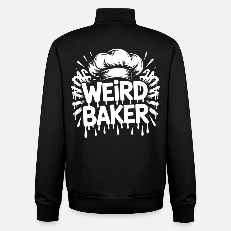 Boulanger Bizarre - Sweat zippé unisexe en coton bio Stanley/Stella - noir