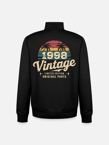 Awesome Since 1998 1998 Birthday Gift - Unisex Organic Zip Sweatshirt by Stanley/Stella - black