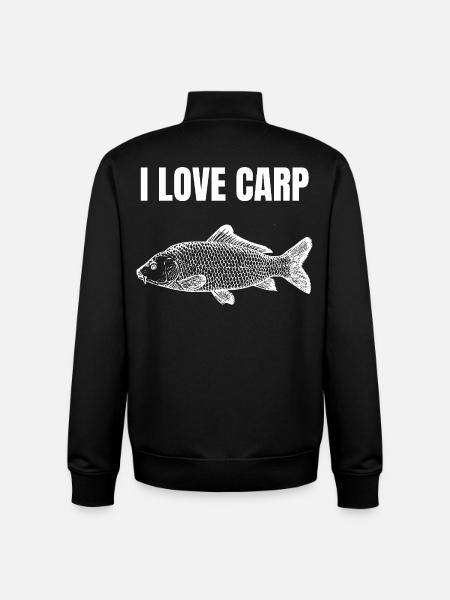 Ich liebe Karpfen-Silhouette - Unisex Organic Zip Sweatshirt von Stanley/Stella - Schwarz