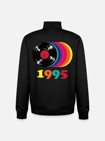 Millésime 1995 - Sweat zippé unisexe en coton bio Stanley/Stella - noir