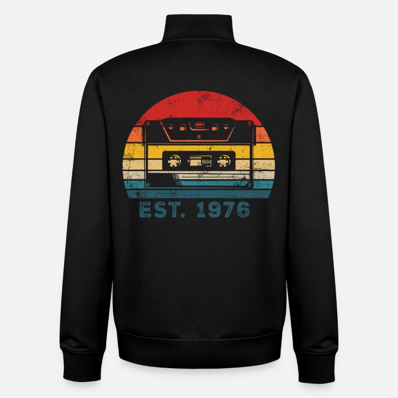 50e anniversaire 1976 - Sweat zippé unisexe en coton bio Stanley/Stella - noir