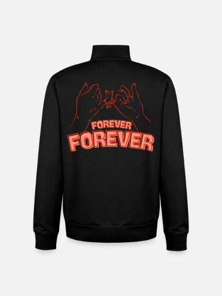 Forever Friendship – Hands Connect Hearts - Unisex Organic Zip Sweatshirt by Stanley/Stella - black