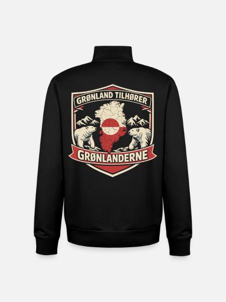 Greenland Self-Determination International Law Statement - Unisex Organic Zip Sweatshirt by Stanley/Stella - black