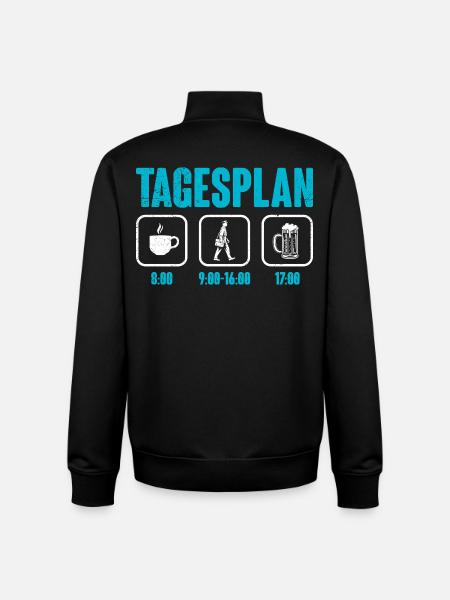 Postman DAILY SCHEDULE Parcel Deliverer Funny - Unisex Organic Zip Sweatshirt by Stanley/Stella - black