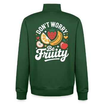 Ne t’inquiète pas, sois un peu délicat - Sweat zippé unisexe en coton bio Stanley/Stella - vert bouteille - Dos - AI Model Male 185 dark (185cm)