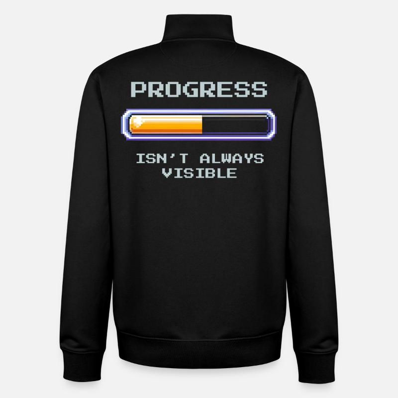 Invisible Progress | Social Work - Unisex Organic Zip Sweatshirt by Stanley/Stella - black