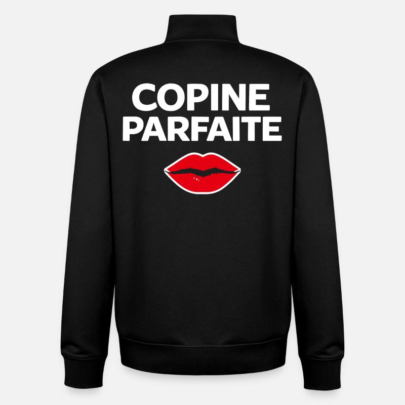 Perfekte Freundin, Humor, Geschenkidee, Frau - Unisex Organic Zip Sweatshirt von Stanley/Stella - Schwarz